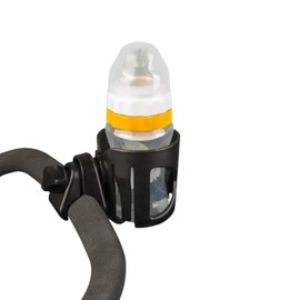 Cup Holder, Fushop Drink Holder for Stroller, Wheelchair, Office Chair, Scooter, Water Bottle Cage(BLACK)