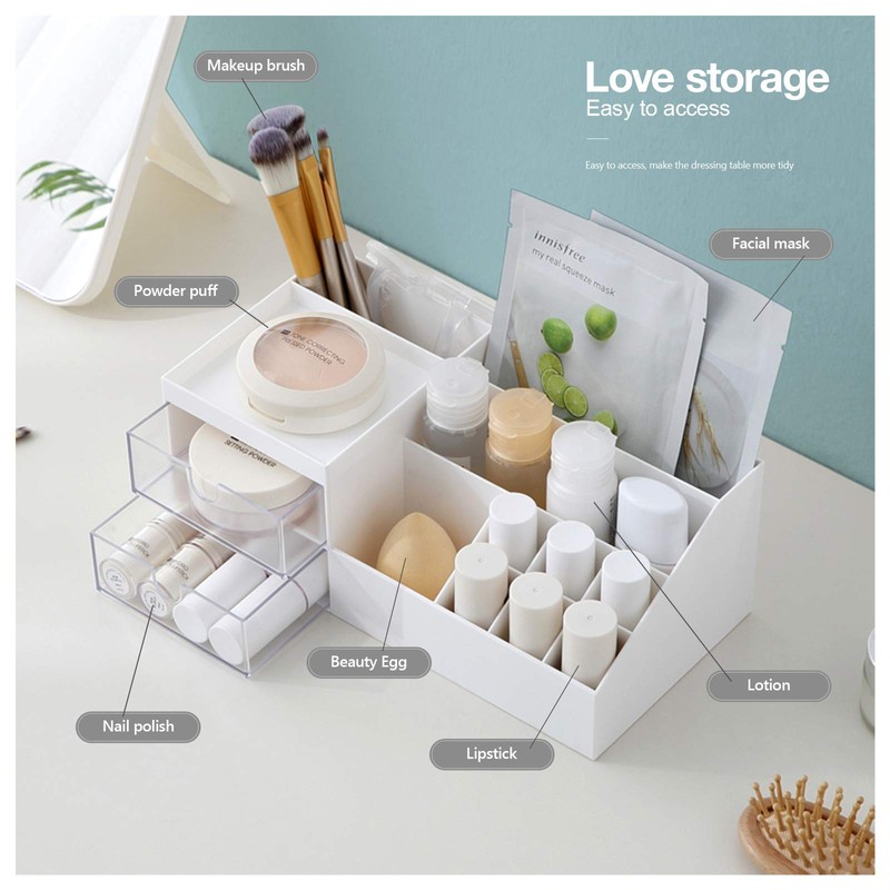 Subsky Makeup Organiser with Drawers, Make Up Storage Cosmetic Dressing
