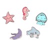 5PCs Ocean Series Animal Badges Brooch Marine Life Cartoon Badges