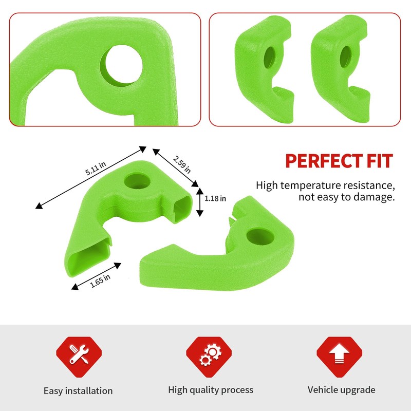 Jimen Fit for Ford Bronco 2021-2024, 2PCS Front Bumper Tow