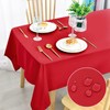 DWCN Red Table Cloth Wipe Clean Tablecloth Rectangular Wipeable Tablecloths