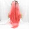 SereneWig 24" Ombre Pink Mermaid Wigs Long Straight Synthetic Lace