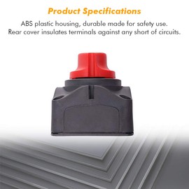 1-2-Both-Off Battery Switch 12V-60V Battery Disconnect Master Cut Shut Off for Marine Boat Car RV ATV Vehicle Heavy Duty Battery Isolator Switch