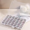 Fspronail 42 Grids Clear Large Plastic Organizer Box With Dividers,