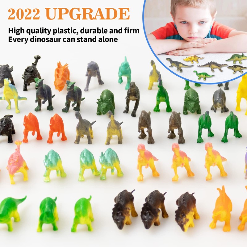 OuMuaMua Dinosaur Toys, Plastic Mini Dinosaur Figures Toys Set, Dinosaur