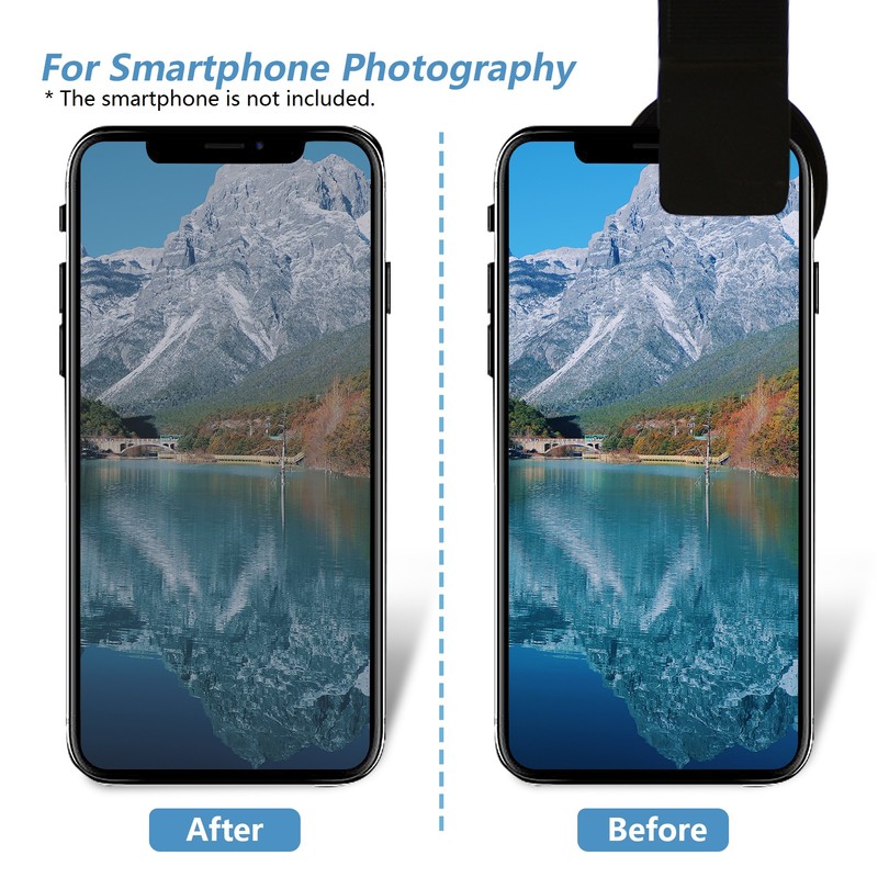 37MM Professional Clip-on Phone Filter Lens ND2-400 Adjustable Neutral Density