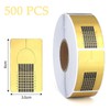 LiBiuty Nail Forms, 500PCS Acrylic Nail Forms, Gold Horseshoe Nail