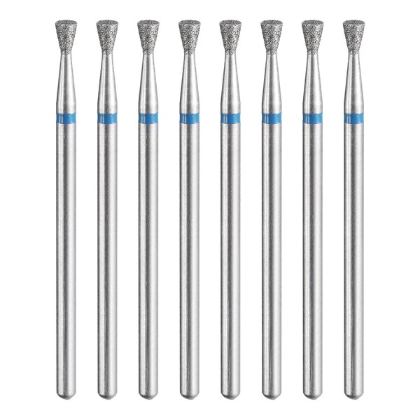 HARFINGTON 8pcs 120-140 Grits Diamond Grinding Bit 2.5mm Inverted Cone