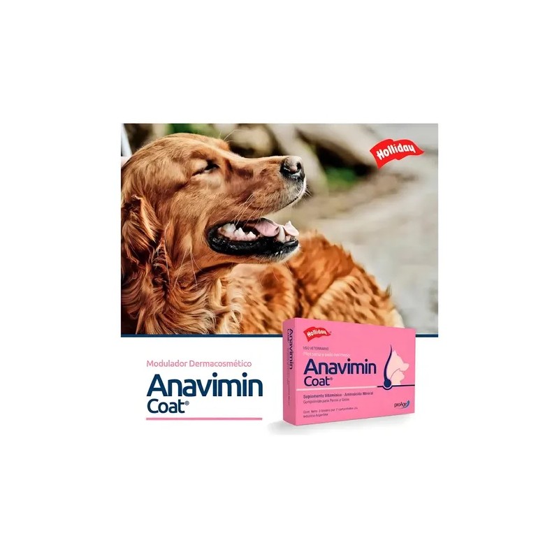 Holliday Anavimin Coat 21 Tabs. Piel Sana Y Pelo Hermoso