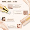 Base Maquillaje Natural Spf 50 Acne Manchas Proteje Unifica