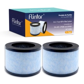 Flintar MK01 Replacement Filter, Compatible with AROEVE MK01 MK06 and Kloudi Air Purifier DH-JH01, TZ-K1, Intelabe EPI080, and Elechomes EPI081, 2-Pack