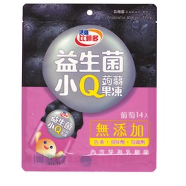 Konjac Jelly with Grape Flavor 9.87oz - Q Jelly Bifido Probiotic - Delicious and Nutritious Snack for Kids (Pack of 4)