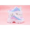 LUCKY STEP Women 90S Chunky Platform Reflective Sneakers - White