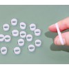 ONLYKXY 200 Pieces White Mini Silicone Cable Ties 0.3 inch