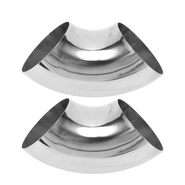 Motoforti 2 Pcs 90 Degree Mandrel Bend Elbow Car Modified Exhaust Pipe Tubing Piping 3" Inch OD Thickness 1.2mm/18GA 76x175x1.2mm 201 Stainless Steel 2pcs