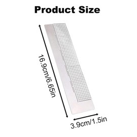 1 Pack Stainless Steel Diamond Painting Ruler, Diamond Art Painting Ruler, DIY Stainless Steel Dot Painting Tool for Round Full Diamonds and Half Diamonds (Silver)