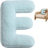 Letter Pillow Initial Cute Blue Throw Pillows Educational Plush Soft
