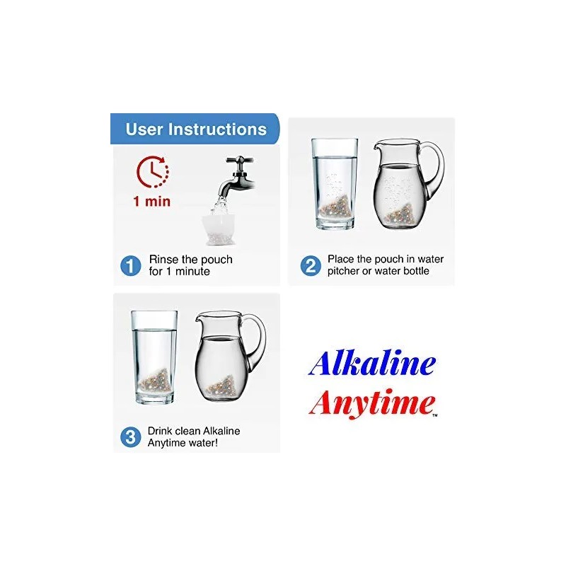 Filtro Agua Alcalina Portátil 9.5+ Ph - 60 Galones