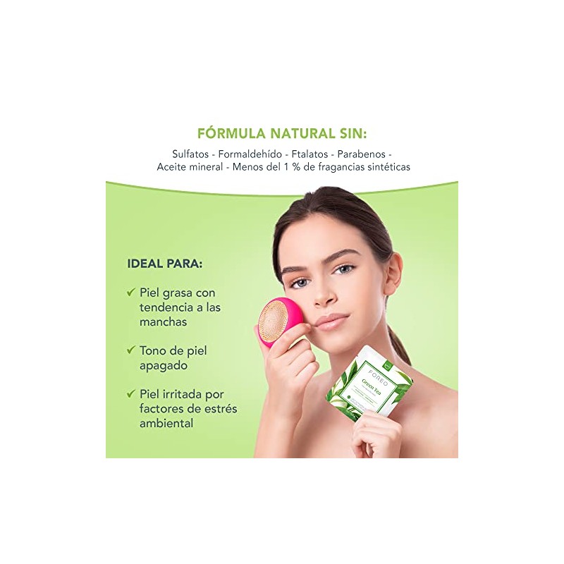 FOREO Máscara de té verde activado por OVNI, paquete de
