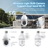 DYPCO Light Bulb Security Camera -5G& 2.4GHz WiFi Camera Outdoor
