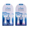 Triple Bristle Replacement Brush Head Refills | Innovative 3 Sided