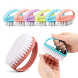 6 Pcs Hand Nail Brushes,Bristle Nylon Brush | Heavy Duty Nail Scrubber, Stiff Bristles Deep Clean Brush for Mechanics, Gardeners, Men, Women, Kids and Daily Use