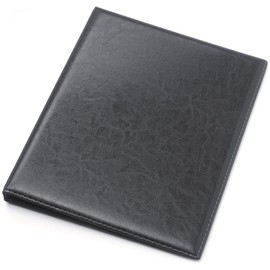 Ring Binder A4 Exquisite 4 Ring Leather Look in Black