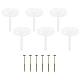 PATIKIL 82mm Perforated Insulation Pins, 50 Pack Insulating Nails Wall Plug Plastic Expansion Bolt for Fixing Foam Boards to Masonry Wall or Ceiling