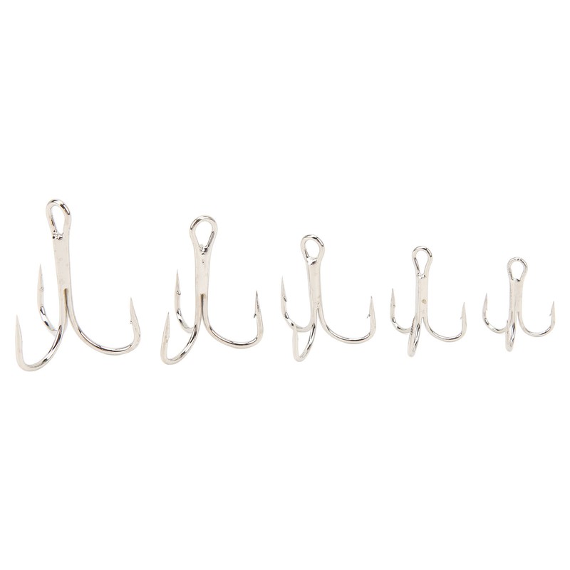 120PCS Treble Fishhooks Set High Carbon Steel High Strength Treble