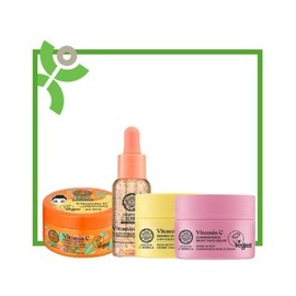 Natura Siberica Oblepikha C-Berrica Glow Up Box Glow & Lifting Eye Patches, 60pcs & Capsule Serum, 30ml & Daily Care 2 in 1 Face Cream, 50ml & Luminescence Night Face Cream, 50ml (764 - 740 - 757 - 733)