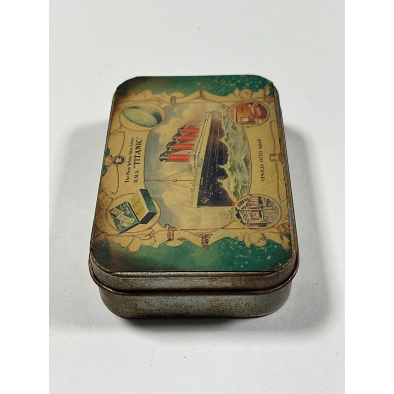 Titanic Memorabilia Tin Container Storage Titanic White Star Line Ship