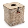 Seagrass Square Tissue Box Cover Woven Napkin Holder Decorative for