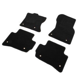 IKON MOTORSPORTS, Nylon Car Floor Mats Compatible with 2018-2025 Land Rover Range Rover Velar / 2017-2025 Jaguar F-Pace, OE Fitment Style Black Driver Passenger Car Carpets, Front Rear 4PCS Full Set