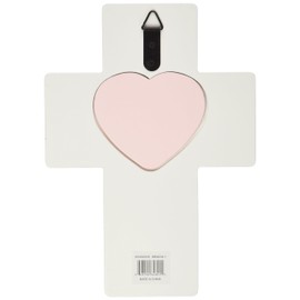 Dicksons Jesus Loves Me Wall Cross, Pink Heart