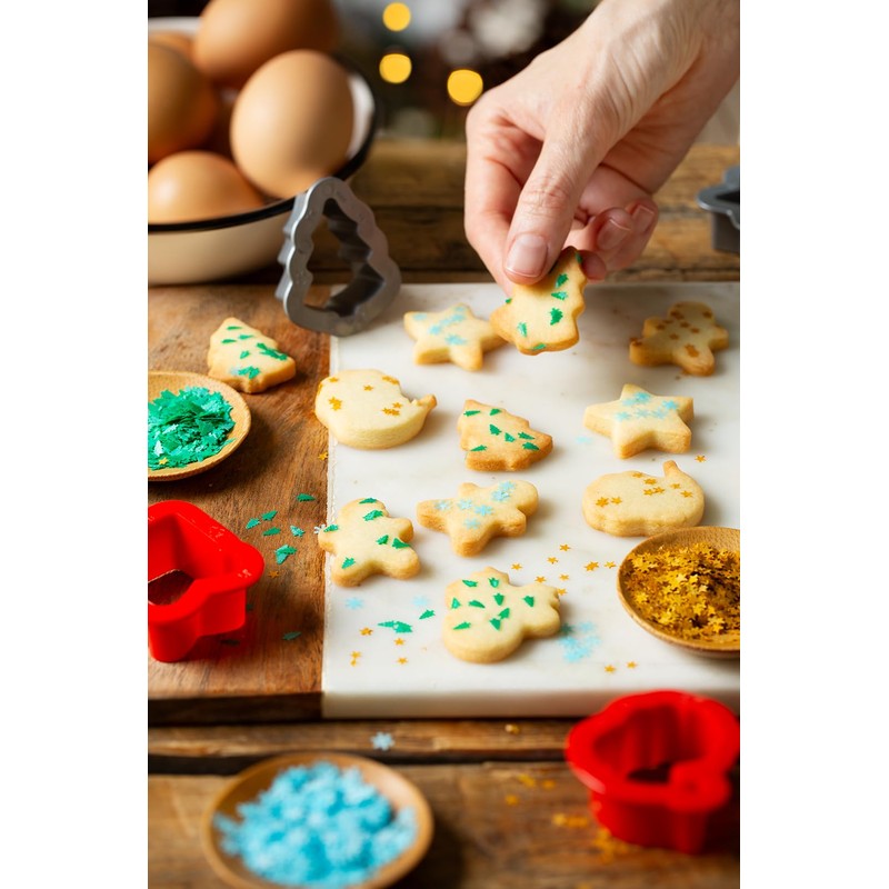 DECORA 0255097 Mini Plastic Cookie Cutter Christmas Jewellery Set of