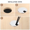 sourcing map Cable Hole Cover 1-3/8"(35mm) Zinc Alloy Desk Cable