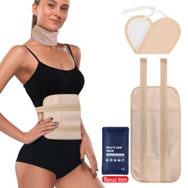 MALEXY Organic Cotton Castor Oil Wrap, Waterproof & Oil-Proof, Machine Washable, 9 inches x 17 inches, Beige