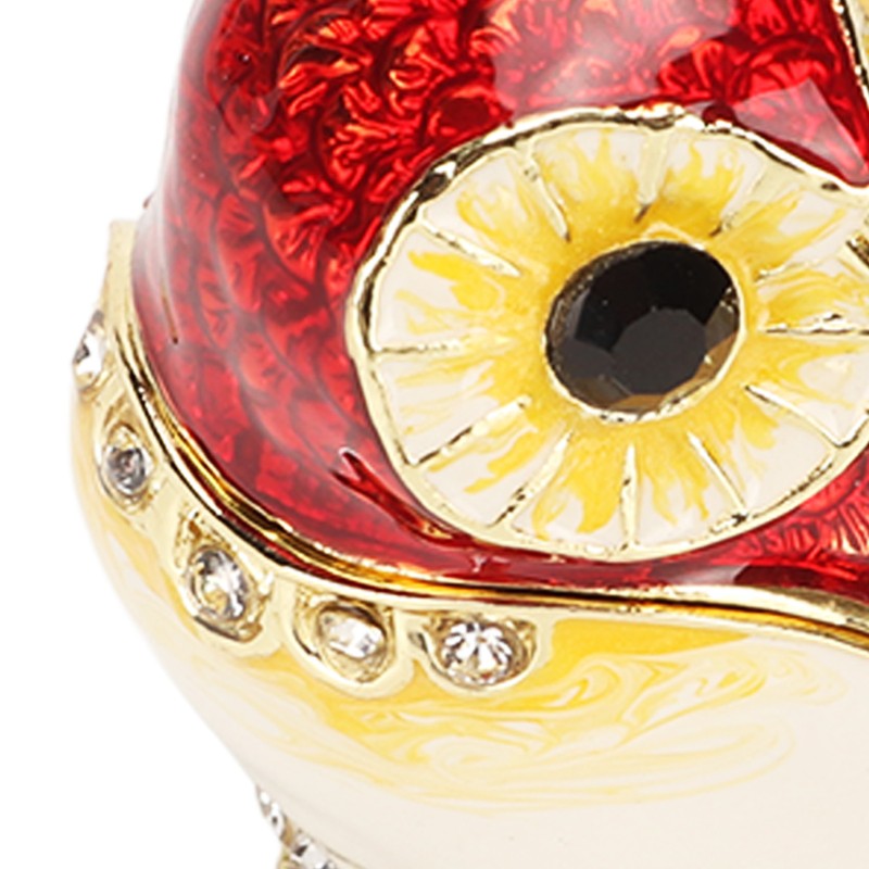 Metal Trinket Box Owl Shape Shiny Exquisite Zinc Alloy Jewelry