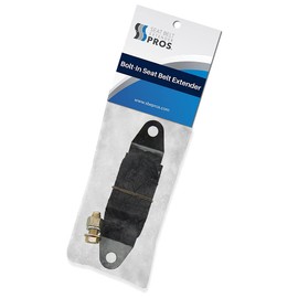 TWO-PACK - 12" / 31cm Universal Bolt-In Seat Belt Lengthener (Black) - Easy Installation (All Parts Included) - Buckle Up & Drive Safely Again