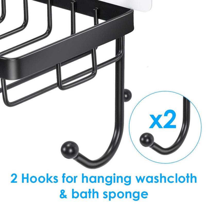 ODesign Soap Dish Sponge Holder with Hook for Bathroom Shower
