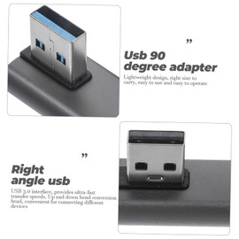 FELTECHELECTR 2pcs USB Right Angle Adapter Right Angle USB Male to Female Converter for Tight Spaces Ultra-Fast Data Transfer Design Compatible Laptops Smartphones and More