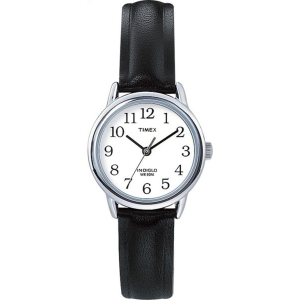 Timex Easy Reader Women's 25mm Black Leather Strap Watch T20441