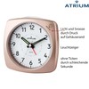 Atrium A251-17 Analogue Quartz Alarm Clock without Ticking with Light