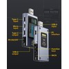 【Modelo mejorado] Probador USB con Bluetooth, multímetro de alimentación USB