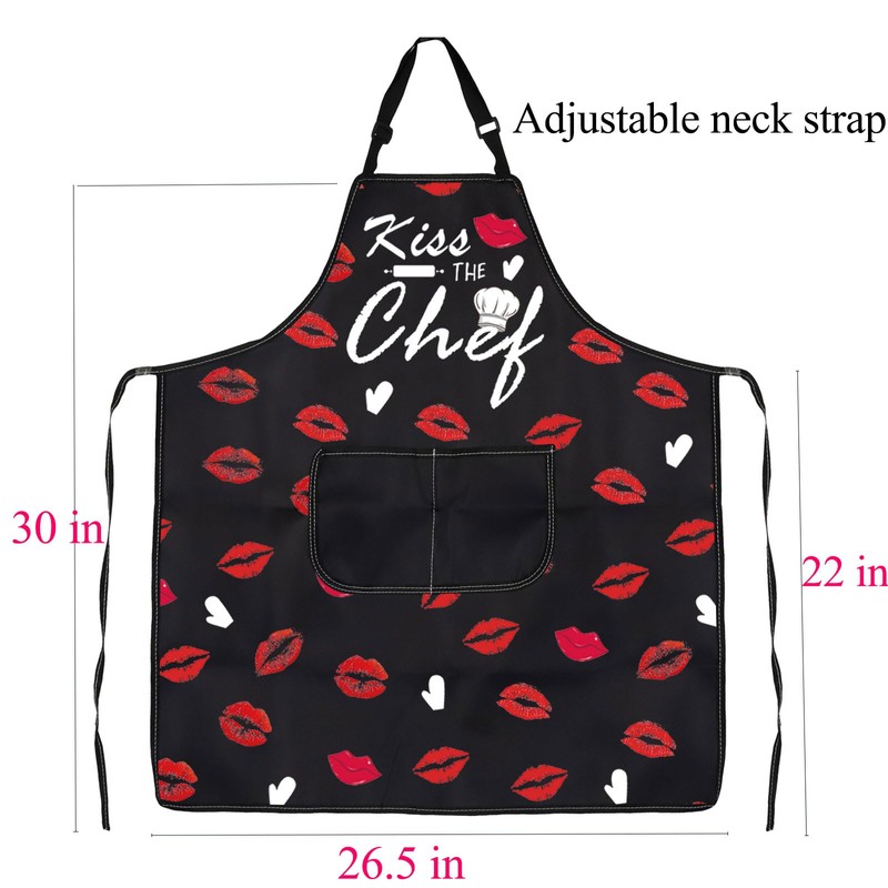 ENSIANTH Kiss The Chef Apron Gifts for Cooking Lovers Kitchen