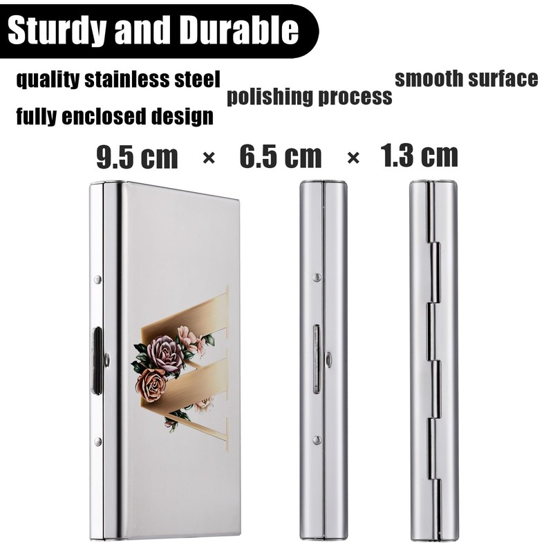 BONSYL Slim RFID Blocking Metal Credit Card Holder - Fashionable