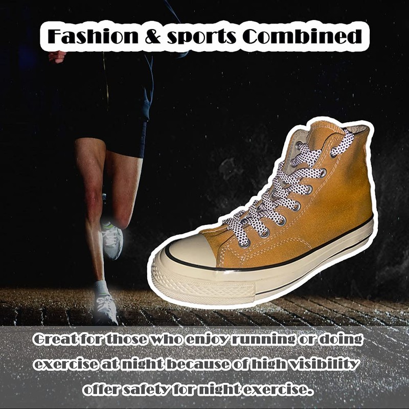 GxxBxx Flat Shoelaces Reflective,Used for replacement of shoelaces/hoodie drawstring/pant drawstring