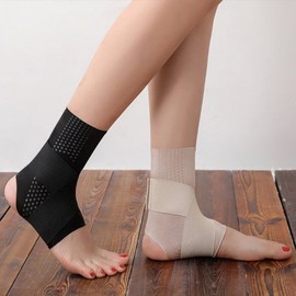 Unisex Thin, High-Stretch Strap Ankle Support Support Skin/M 2ea
