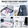 2Pcs Folding Travel Toothbrushes, Portable Mini Soft-Bristle (Pink&Purple)
