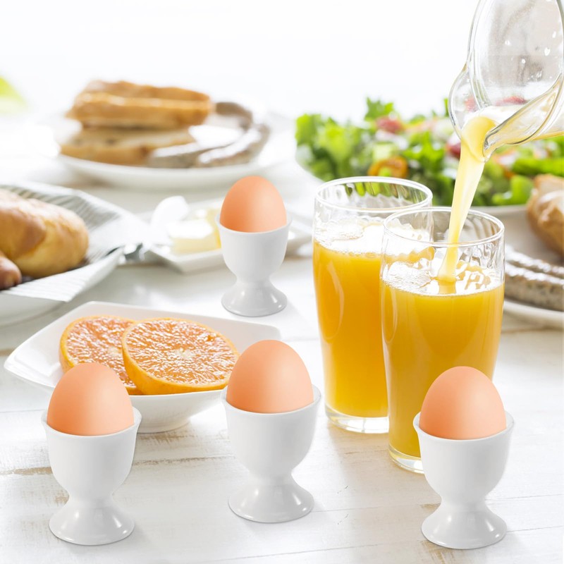 SUPRROW Pack of 6 Ceramic Egg Cups Colourful Ceramic Egg